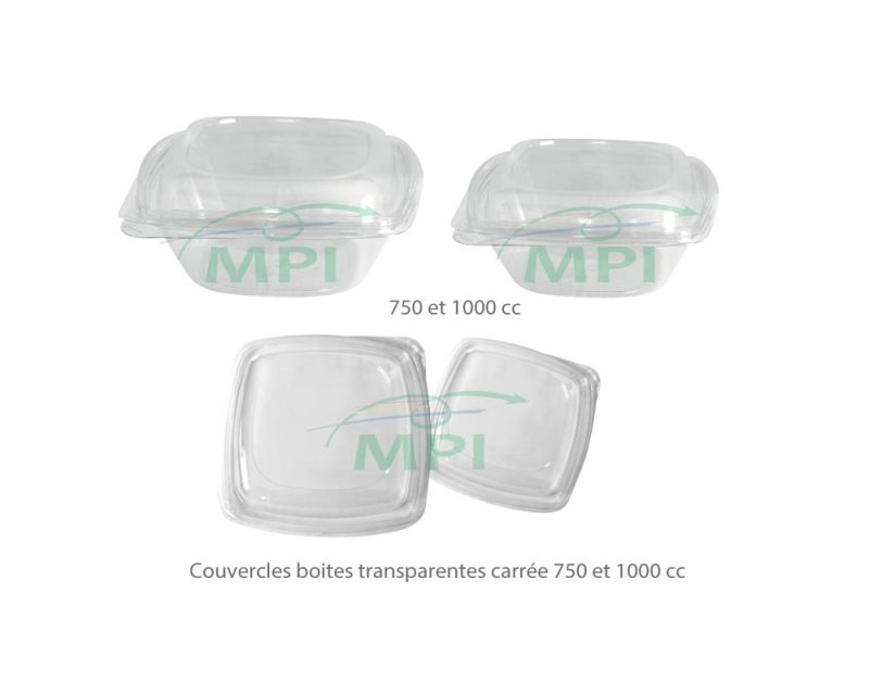 Boîtes transparentes carrées