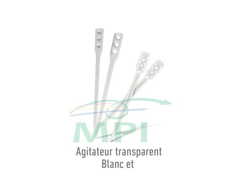 Agitateur blanc & transparent