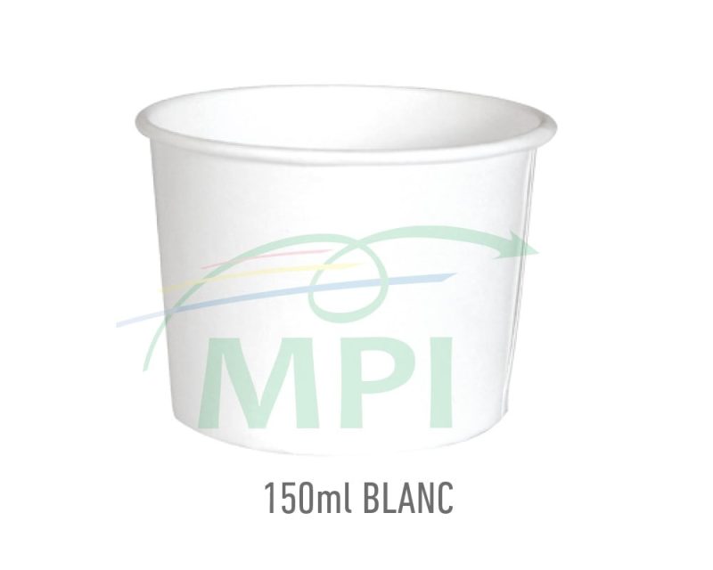 Pot de glace blanc 150mL