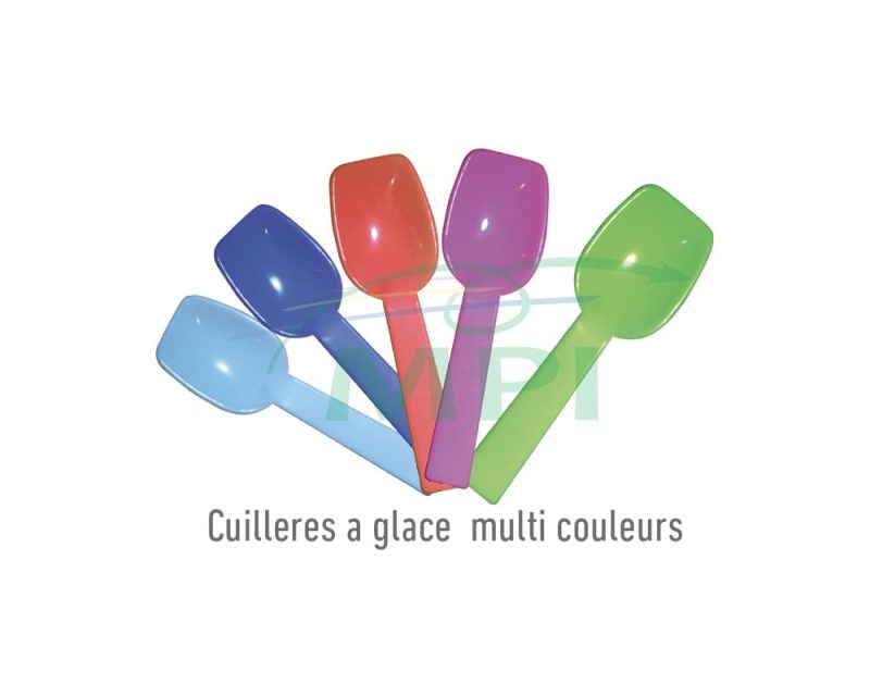 Cuillères à glace multicolores