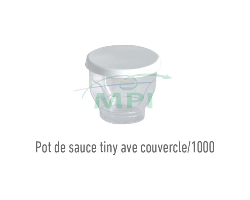 Pot de sauce tiny ave couvercle/1000