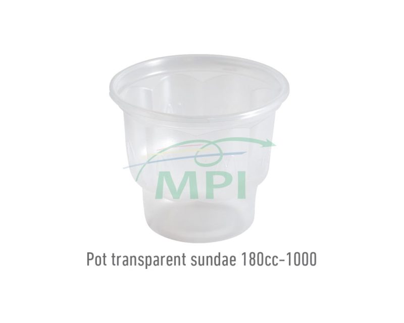 Pot transparent sundae 180cc-1000