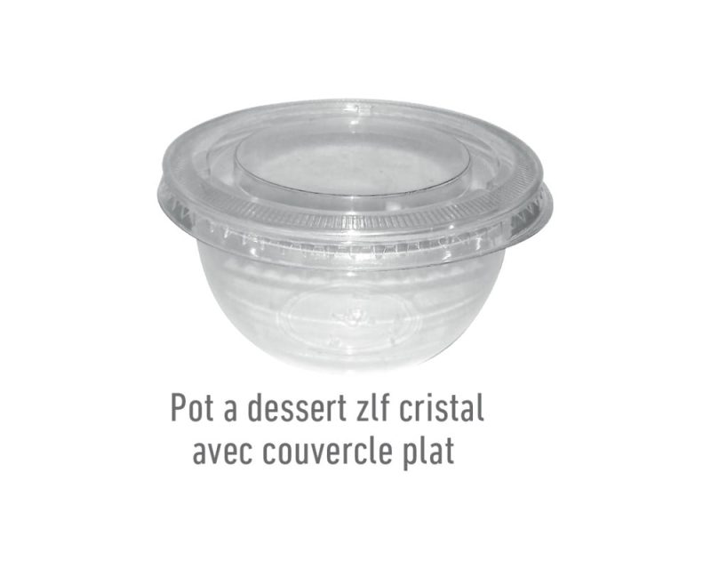 Pot a dessert zlf cristal - couvercle plat